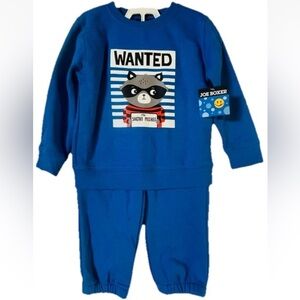 NWT! 2 Pc.Sweatshirt & Pants Set Kids 3T  WANTED (Raccoon) 4 Sneaky Mischief